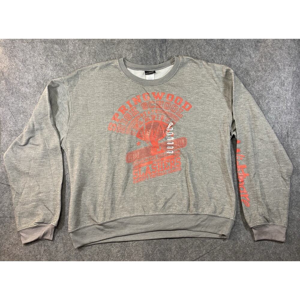A Nightmare On Elm Street Sweatshirt Womens XXL Gray Oversize Springwood Horror